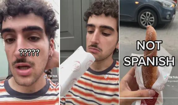 Español prueba 'churros españoles' del centro de Lima y su reacción impacta: “Fue por cobre y encontró oro”