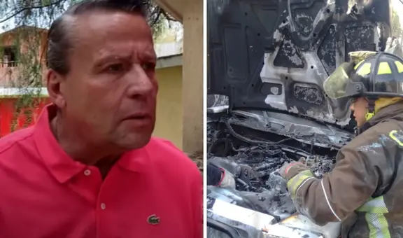 Alfredo Adame pasa grave susto tras incendiarse su auto