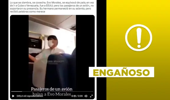 Evo Morales: video no muestra abucheo contra el expresidente de Bolivia y su hermano en 2023