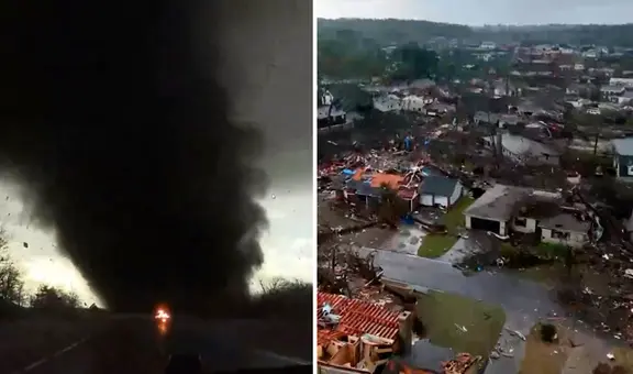 Violentos tornados en EE. UU. dejan a su paso desoladoras imágenes de destrucción en Arkansas