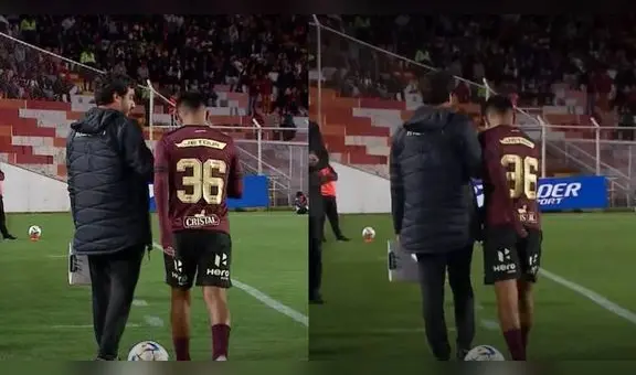 El enojo de Piero Quispe tras ser cambiado y su desaire al comando técnico que quiso abrazarlo