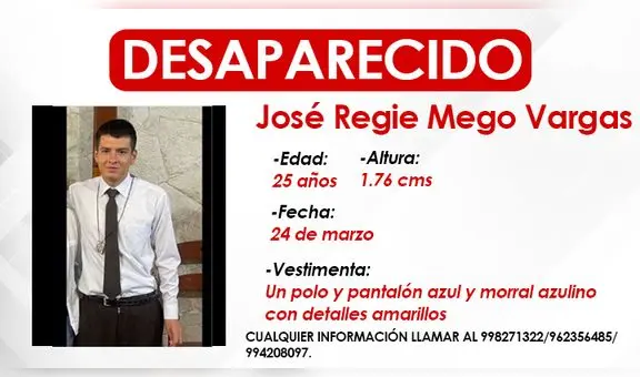 Familiares buscan a joven de 25 años desparecido hace 1 semana en SJM