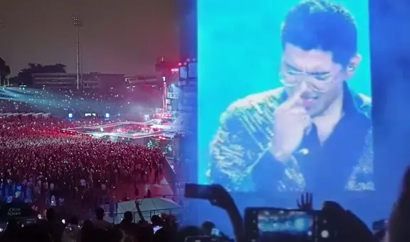 Christian Yaipén llora al recordar a su fallecido padre en concierto del Grupo 5: "Es difícil cantar sin él"