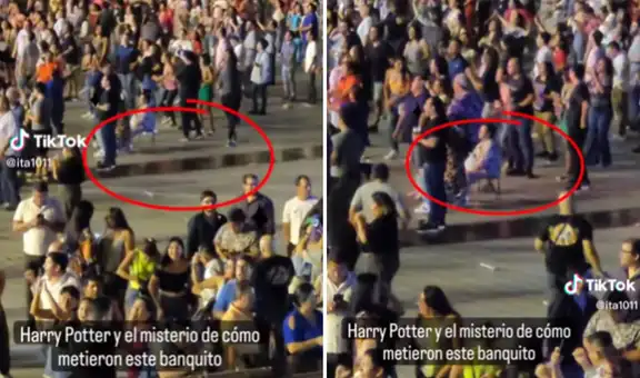 Peruano se las ingenia y entra con su banquito al concierto del Grupo 5: “Ingenio peruano”