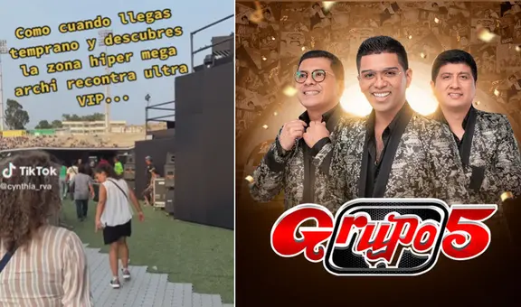 Peruana presume zona ultra VIP en concierto de Grupo 5 y se hace viral: “La favorita de Dios”