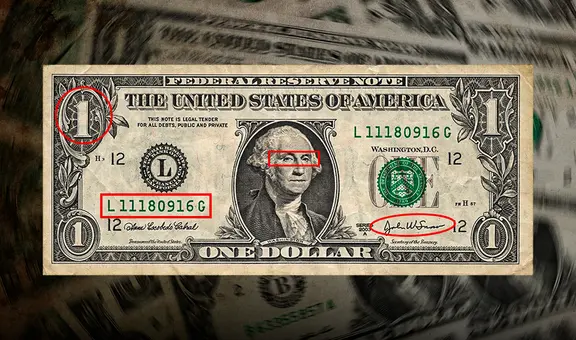 ¿Cómo identificar un billete de 1 dólar buscado por coleccionistas con valor de 80.000 dólares?