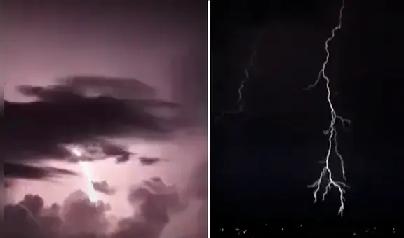 Piura: se registraron truenos y relámpagos durante intensas lluvias