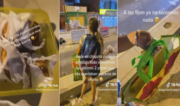 Peruanos fueron a ofrecer pan con pollo al concierto del Grupo 5 y arrasan con sus ventas