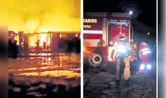 Incendio arrasa con cerca de 20 viviendas en Piura