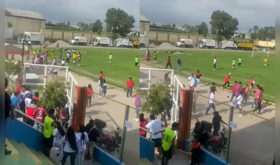 Copa Perú en Arequipa: cancha se convierte en batalla campal tras invasión de hinchas