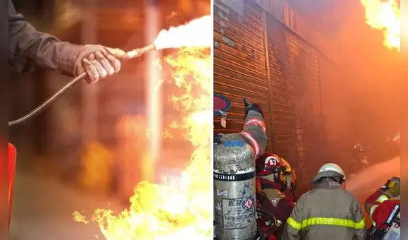 ¿Por qué no debemos utilizar extintor cuando una persona está en llamas?