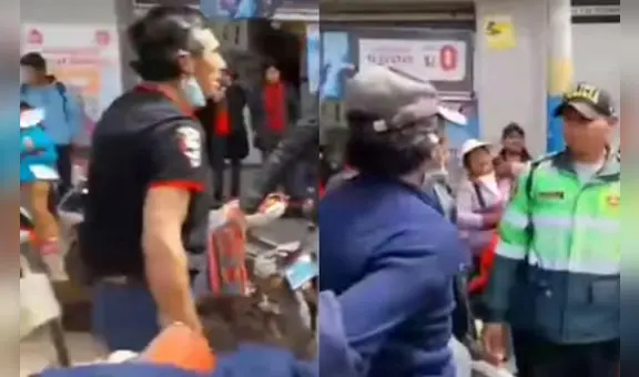 Ciudadano de tercera edad pretendió agarrarse a golpes con policías