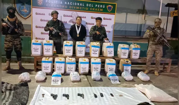 Vraem: narco ‘Anchihuay’ tenía escondido más de media tonelada de cocaína y armas