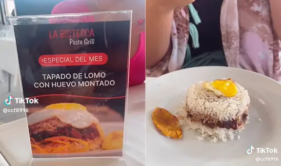 "¿Qué es eso?": video muestra pequeño plato en conocido restaurante y usuarios en redes enloquecen