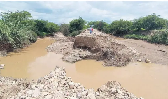 Lambayeque: derrumbe de carretera deja aisladas a cientos de familias en Jayanca