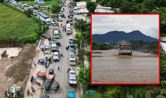 Sierra y costa incomunicados por aumento de caudal de quebrada en Lambayeque