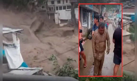 ¡Se salva de milagro! Hombre es arrastrado por huaico en Piura y sobrevive