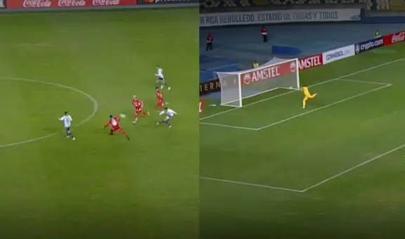 ¡Con intervención de Guerrero! Extraordinario gol de Matías Rojas desde la media cancha para Racing