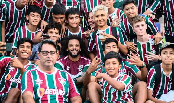 Con Marcelo, figuras de Fluminense cumplieron el sueño a menores de su academia en Perú