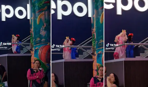 Pareja se disfraza para el estreno de película de Mario Bros y enternece a usuarios: "No aspiro a menos"