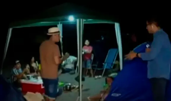 “En familia y con amigos”: alrededor de 100 familias llegaron a acampar en la playa León Dormido