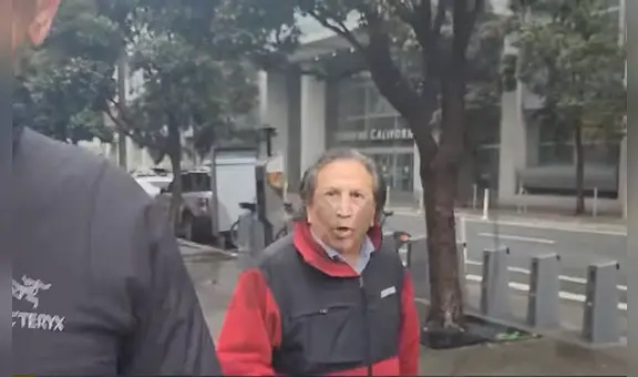 Alejandro Toledo es captado en la Corte de San Francisco tras revocarse la orden de detención en su contra