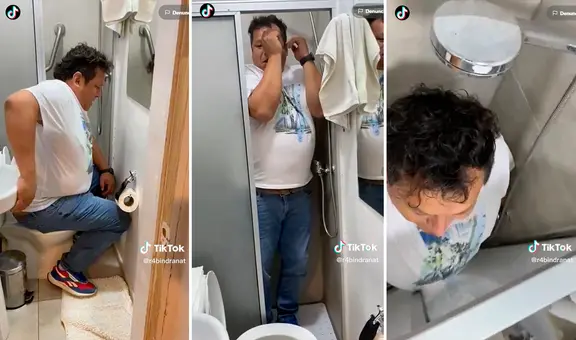 No apto para claustrofóbicos: hombre alquila habitación en hotel y queda en shock al ingresar al baño