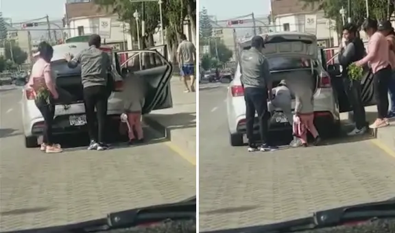 Sujetos obligan a niña a viajar dentro de la maletera de un auto en Arequipa