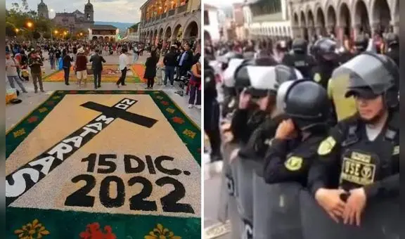 Semana Santa en Ayacucho: Policía pretendió destruir alfombras en homenaje a las víctimas de protestas