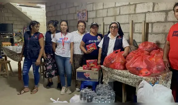 Trujillo: donan productos alimenticios a familias afectadas por el ciclón Yaku