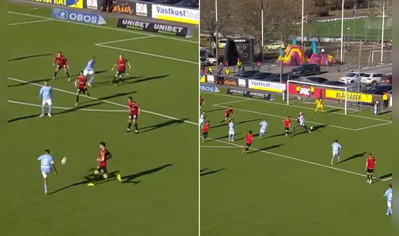 Sergio Peña se lució con tremendo pase de 3 dedos y encaminó la remontada del Malmo