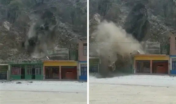 Deslizamiento de piedras sepultó casas en centro poblado de Piura