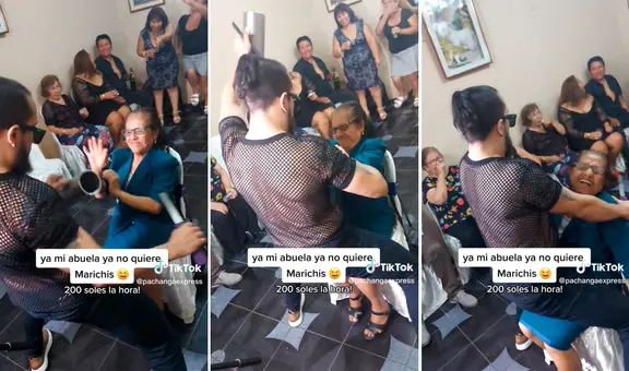 Adulta mayor sorprende al festejar su cumpleaños con strippers: "Ya no quiere mariachis"