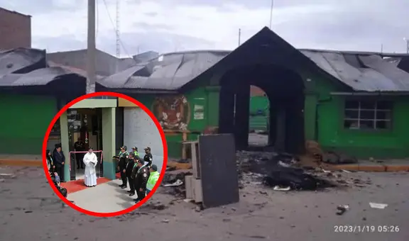 Abren comisaría incendiada durante protestas contra Dina Boluarte en Puno