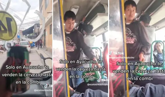 "Esa vitamina no puede faltar": captan a joven vendiendo latas de cerveza en el transporte público