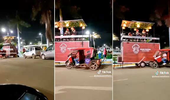 Peruano innovador: coloca mesas y sillas en el techo de su quiosco para atender a sus clientes