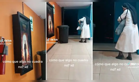 Joven capta a monja entrando a sala de cine para ver “El exorcista del papa”: “Algo no cuadra”