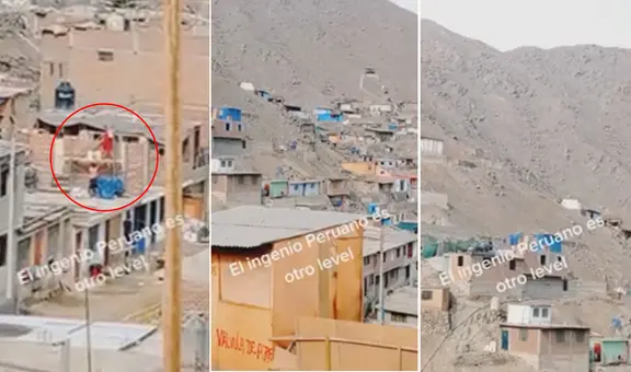 Peruanos construyen su casa en pleno cerro y se vuelven virales: “Solo en Perú”