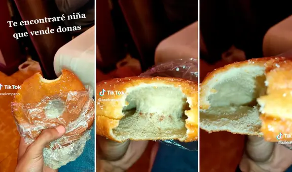 Compra dónut y se sorprende al ver que no tenía relleno: "Es de dieta"