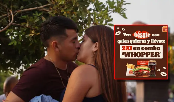 Burger King Perú lanza promoción por el Día del Beso: "2x1 por besarte con quien quieras"
