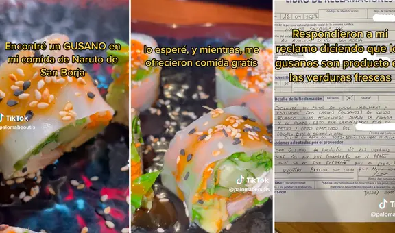 Peruana encuentra gusano en conocido restaurante de comida japonesa: "El ingrediente secreto"