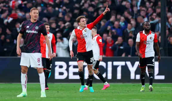 Con Marcos López: Feyenoord ganó 1-0 a Roma y saca medio boleto para la 'semis' de la Europa League