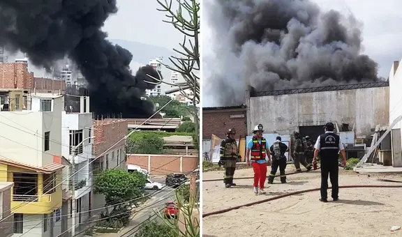 Fuerte incendio consume almacén de la Universidad Nacional de Trujillo