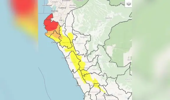 Senamhi advierte lluvias, nieve y granizo hasta de extrema intensidad en la costa norte y sierra