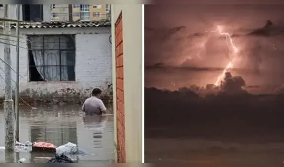 Senamhi reporta intensas lluvias con descargas eléctricas en Piura