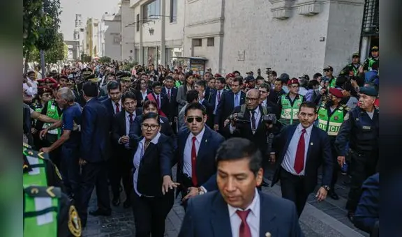 Gobierno Regional de Arequipa celebró años con Fiscalía y PNP en sus oficinas