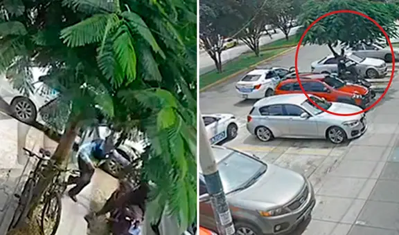Surco: captan videos del momento del ataque de delincuente contra sereno que sigue en UCI
