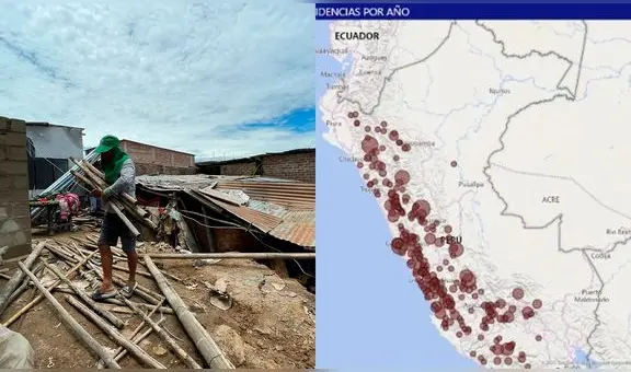 En lo que va del 2023, Indeci registra más de 400 emergencias por huaicos en todo el Perú