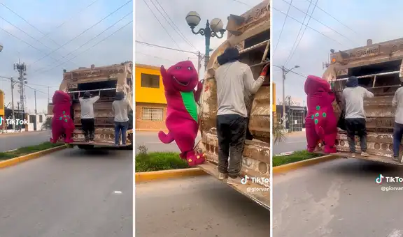 'Barney' es visto recogiendo la basura y redes enloquecen: "Solo en Perú"