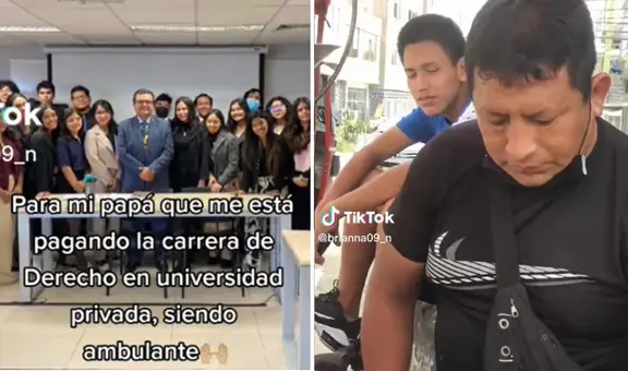 Joven agradece a su papá por pagar su carrera de Derecho trabajando de vendedor ambulante: "Merece el cielo"